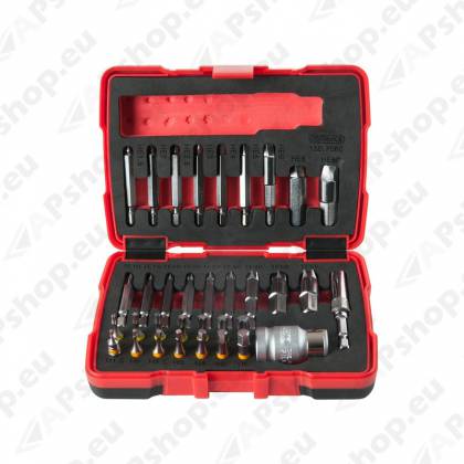 34-OS. 1/4"+10MM SPETS. TORX JA KUUSKANT OTSIKUTE KOMPL. VIGASTATUD KS TOOLS