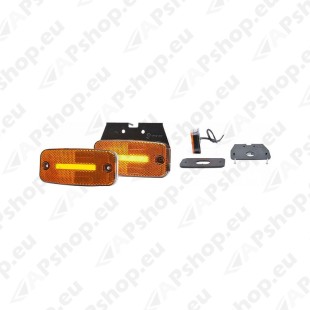 KÜLJETULI RIBA-LED.12/24V. 110X52MM KOLLANE JALAGA