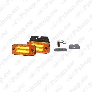 KÜLJETULI 2 RIBA-LED.12/24V. 110X52MM KOLLANE JALAGA