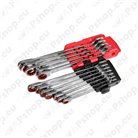 Combination spanner sets with ratchet