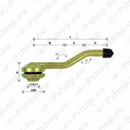 TL-VENTIIL VEOAUTO/HAAGIS V3-14-2.AVA 15.7MM. NURK90+147+147. L=21+45+22+24