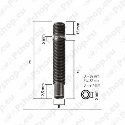 TIKKPOLT TP14X1.5/82 (62MM+5MM+15MM) PRD82CH5 TOPELTKEERMEGA