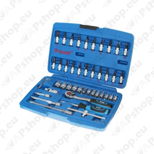 46-OS. TÖÖRIISTAKOMPL. PAD 1/4" 4-14MM + TORX TRIUMF