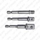 3-OS. TRELLIOTSIKU ADAPTERITE KOMPLEKT 1/4". 3/8". 1/2" TAPP TRIUMF
