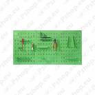 Perforated stands, hooks, accessories