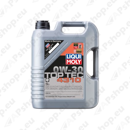 Liqui Moly TOP TEC 4310 0W-30 hüdrokrakk õli 5L LI2362