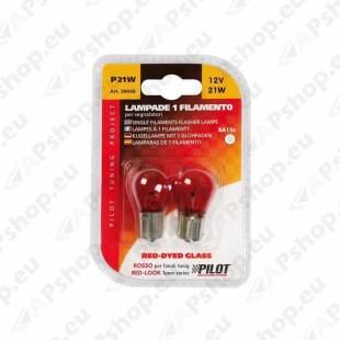 Pirnid 2tk, punane, P21W - 21W - BA15s S103-5805.8