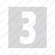 Kleebitav number 3, valge S103-9037.3