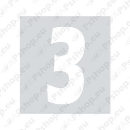 Kleebitav number 3, valge S103-9037.3
