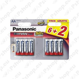 AA (6+2) Everyday Panasonic батарейки S119-30835