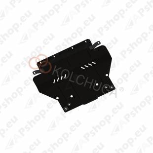 Стальная защита картера Kolchuga для Citroen С5 2008- 1,8; 2.0 HDI (закрывает двигатель, КПП, радиатор частично)