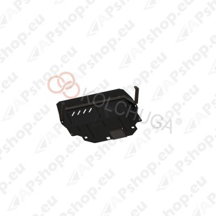 Стальная защита картера Kolchuga для Volkswagen Polo sedan 2001- 1,2 D МКПП/1,6i automatic; (закрывает двигатель, КПП)