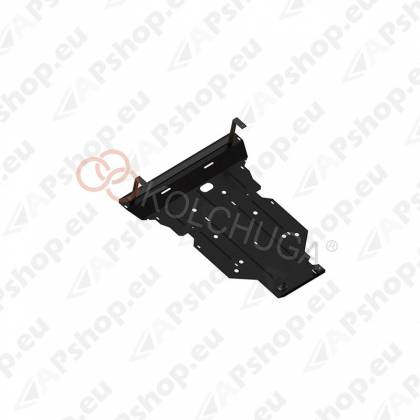 Стальная защита картера Kolchuga для Audi A4 В9 2015- 2,0 TFSI; (закрывает двигатель, КПП)