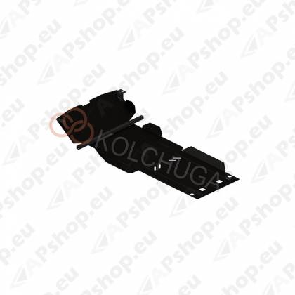 Стальная защита картера Kolchuga для Mitsubishi Pajero Sport 2000-2008 3,0 (закрывает двигатель, КПП, радиатор)
