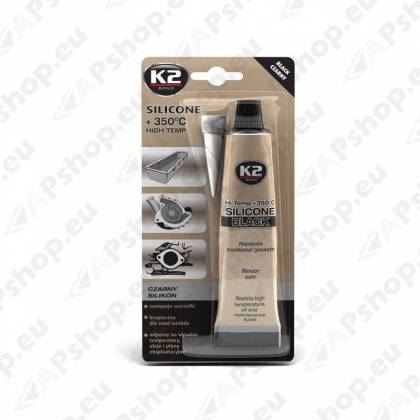 K2 SILICONE BLACK SILIKOONHERMEETIK MUST +350°C 85G/TUUB