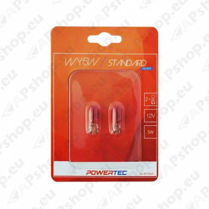 12V T10 PIRN 5W W2.1X9.5D WY5W KOLLANE POWERTEC BLISTER 2TK M-TECH