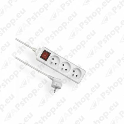 KONTORI PIKENDUSJUHE LÜLITIGA 3-PESA 3M 3X1.0MM2 VALGE MADE IN POLAND