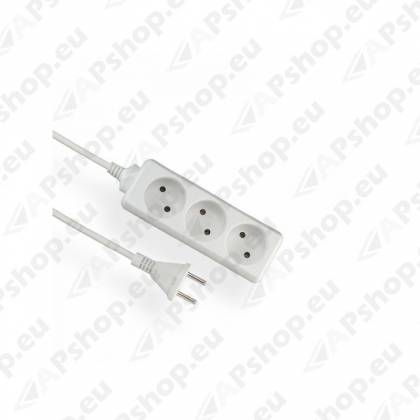 KONTORI PIKENDUSJUHE 3-PESA 3.0M 2X1.0MM2 (ILMA MAANDUSETA) VALGE ELGOTECH