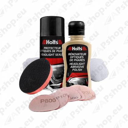 HOLTS HEADLIGHT RESTORER KIT TULEKLAASIDE POLEERIMISKOMPLEKT