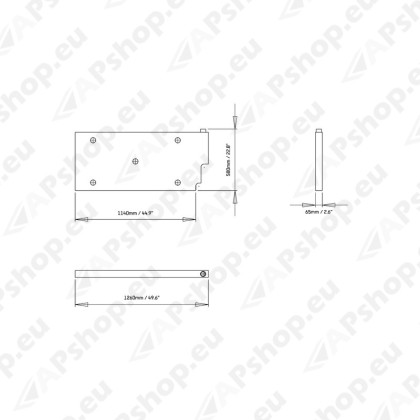 Front Runner Water Tank 40L Upright 1260L x 65W x 580H WTAN007