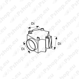 Webasto W1320926A Õhusüsteemi osa Y-haru 3x90mm seadistuslabaga