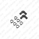 Webasto W1322709A Veeühendustoru 2 x 90°, 18mm+ 6klambrit EVO