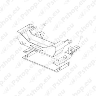 Winch mounting kit Fuso Canter 7.5t incl. WARN ZEON 10 16-3860-PREM
