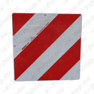 PIKK VEOS TUNNUSMÄRK 423X423MM VALGE/PUNANE E-SERT UUE KATTEGA
