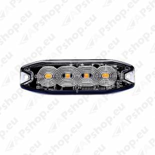 STROBO VILKUR KOLLANE 4-LED 12/24V. MADAL 98X30X8MM