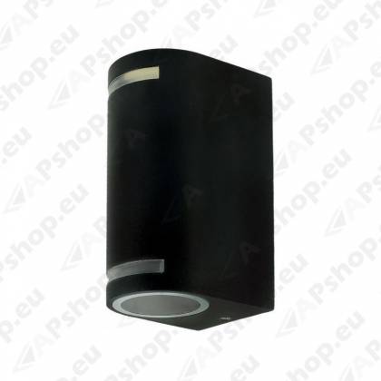 230V VÄLISVALGUSTI SEINALE QUAZAR 9 MUST GU10 MAX 2X11W 150X70X90MM IP44 KOBI