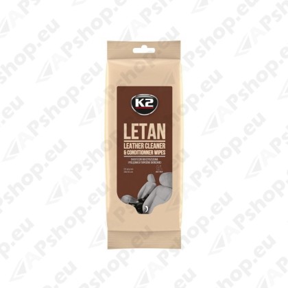 K2 LETAN LEATHER CLEANER WIPES NAHAPUHASTUSLAPID 24TK