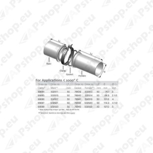 VOLVO FH4 SUMMUTI KLAMBRI ALUMINE TIHEND 21758872 EURO6 127MM