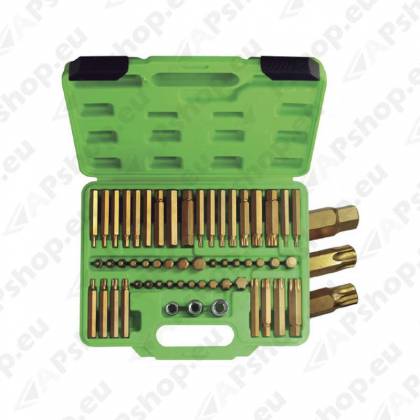 55-OS. TORX. KUUSKANT. 12-TÄHIK OTSIKUTE KOMPL. "HEAVY DUTY GOLD" JBM