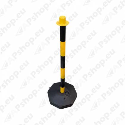 PVC MUST-KOLLANE PIIRDEPOST/OHUPOST JALAGA (LIIVAGA TÄIDETAV) KETIHOIDJAGA JBM