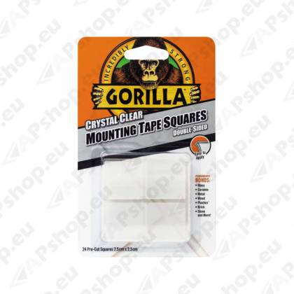 GORILLA TEIP "MOUNTING TAPE SQUARES" 25X25MM 24TK NORDIC