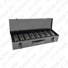 8-OS. PIKAD LÖÖKPADRUNID 3/4" 6-KANT PROFIIL. METALLKOHVER. 24-38MM JBM