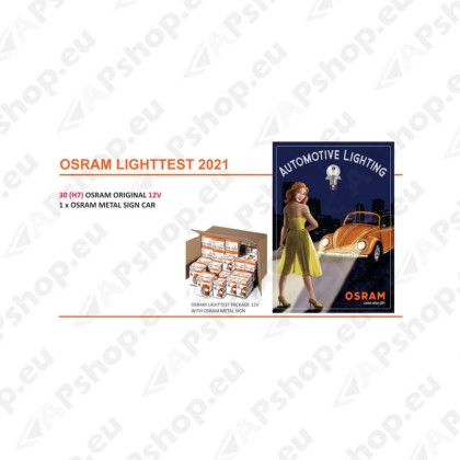 KAMPAANIA METALLPLAKAT + PIRN H7 (30TK) 12V ORIGINAL OSRAM
